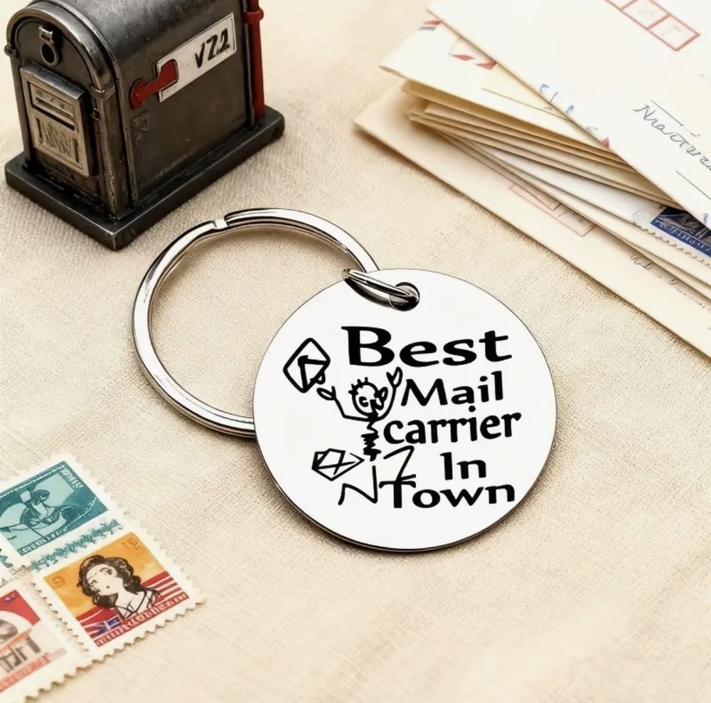 3/$25 Best Mail Carrier In Town Postal Worker Stainless Steel Keychain NEW